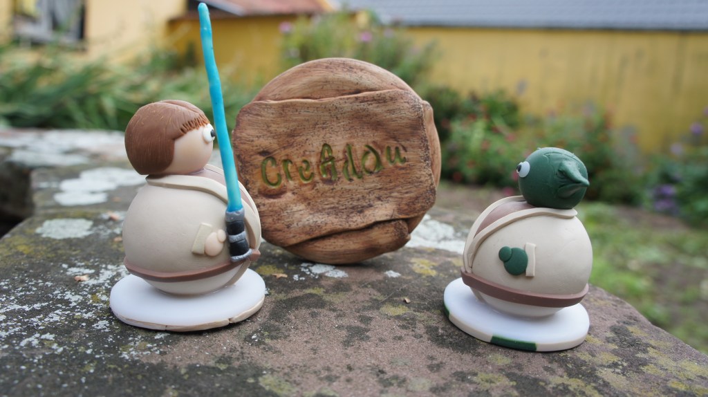 Luke skywalker et Yoda en AdOo argile polymère
