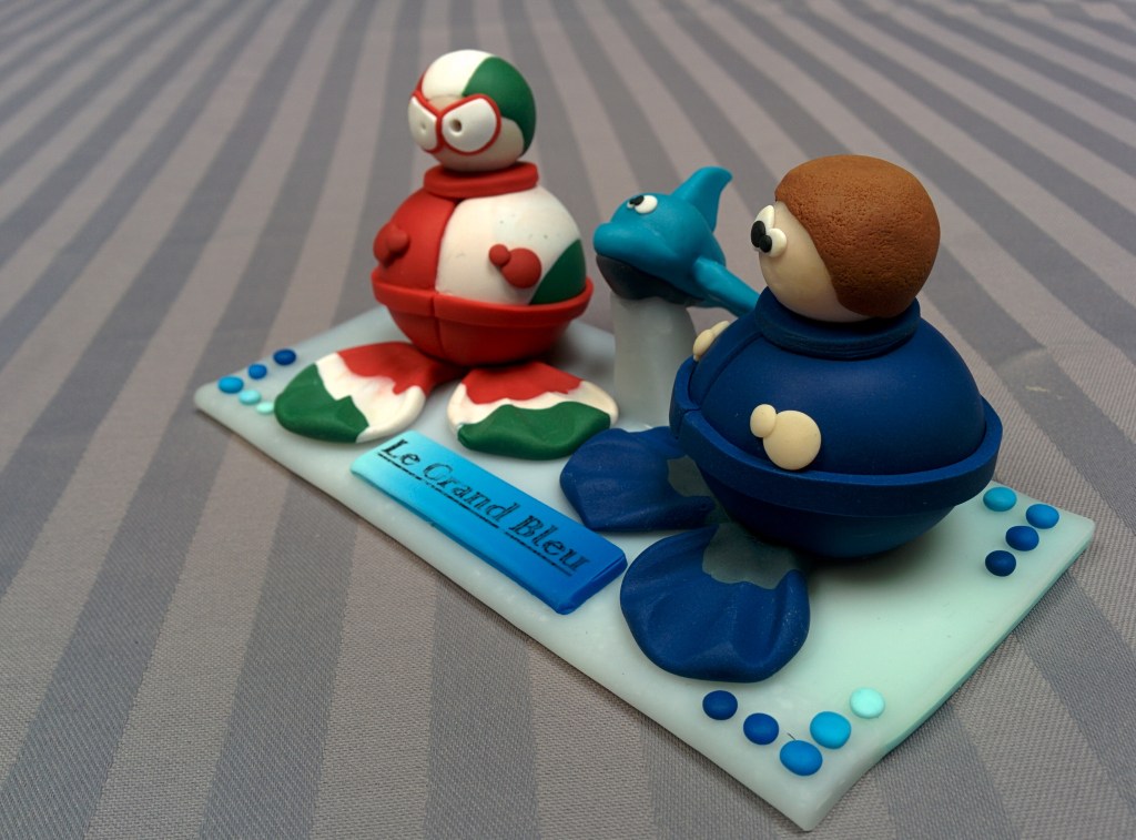 Film le Grand Bleu de Luc Besson en Adoo et argile polymère fimo pâte.