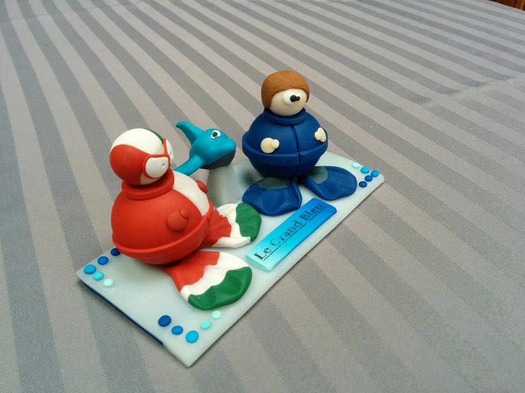 Film le Grand Bleu de Luc Besson en Adoo et argile polymère fimo pâte.