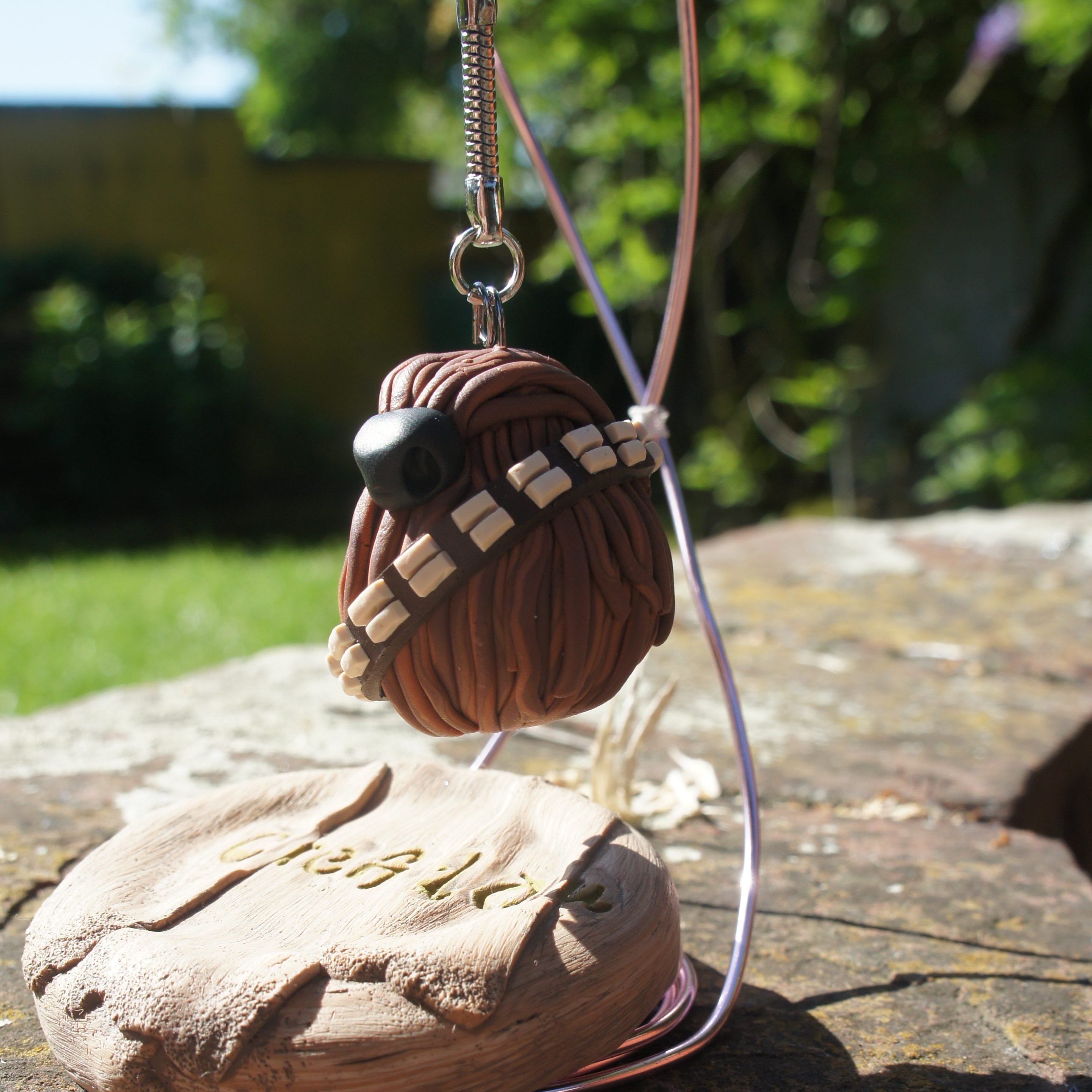 Chewbaca en AdOo argile polymère et porte clef